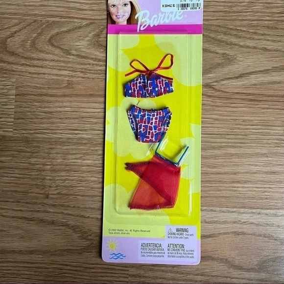 Barbie Other - Mattel Sun & Sea Fashions Barbie Doll Bikini Sunglasses Scarf 68085 NEW